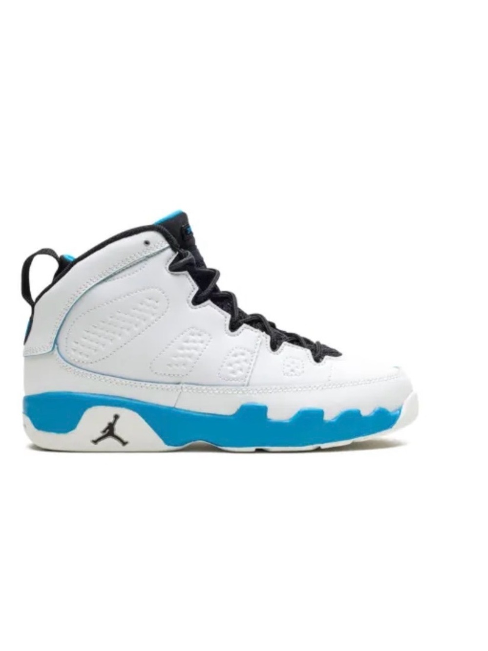 Jordan Kids White and Bright Blue High-Top Sneakers